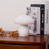 modern white alabaster mushroom table lamp brass