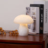 modern white alabaster mushroom table lamp brass