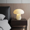 modern white alabaster mushroom table lamp brass