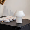 modern white alabaster orb table lamp