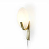 modern white alabaster plug in wall lamp