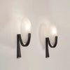 modern white alabaster plug in wall lamp