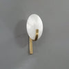 modern white alabaster plug in wall lamp