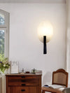 modern white alabaster plug in wall lamp