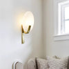 modern white alabaster plug in wall lamp