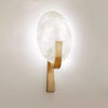 modern white alabaster plug in wall lamp