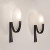 modern white alabaster plug in wall lamp