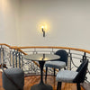 modern white alabaster plug in wall lamp