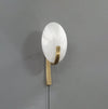 modern white alabaster plug in wall lamp