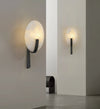 modern white alabaster plug in wall lamp