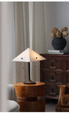modern white alabaster prism table lamp
