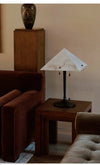 modern white alabaster prism table lamp