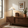 modern white alabaster prism table lamp
