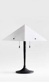 modern white alabaster prism table lamp