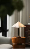 modern white alabaster prism table lamp