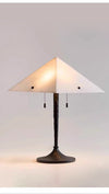 modern white alabaster prism table lamp