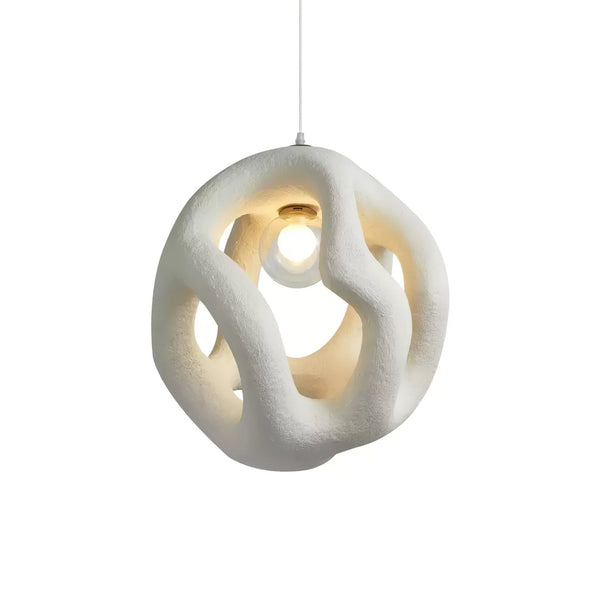 modern white black polystyrene organic pendant light
