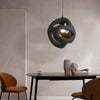 modern white black polystyrene organic pendant light
