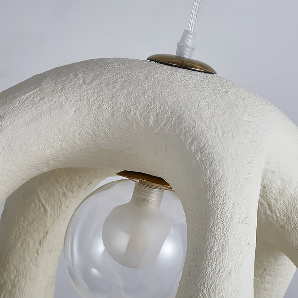 modern white black polystyrene organic pendant light