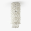 modern white capiz shell column chandelier