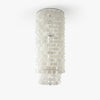 modern white capiz shell column chandelier