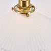 modern white ceramic pleated pendant light copper
