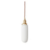 modern white ceramic pleated pendant light copper