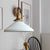 modern white ceramic pleated pendant light copper