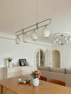 modern white ceramic ribbed pendant light
