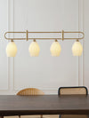 modern white ceramic ribbed pendant light