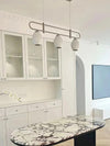modern white ceramic ribbed pendant light