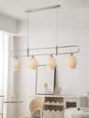 modern white ceramic ribbed pendant light