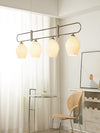 modern white ceramic ribbed pendant light