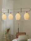 modern white ceramic ribbed pendant light