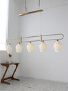 modern white ceramic ribbed pendant light