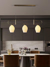 modern white ceramic ribbed pendant light