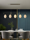 modern white ceramic ribbed pendant light