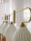 modern white ceramic ribbed pendant light