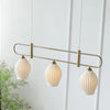 modern white ceramic ribbed pendant light