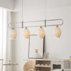 modern white ceramic ribbed pendant light