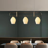modern white ceramic ribbed pendant light