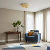 modern white glass round flush mount ceiling light