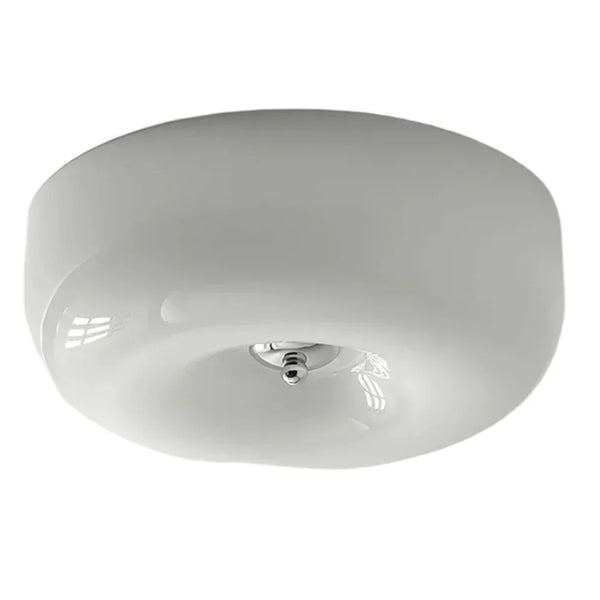 modern white glass round flush mount ceiling light