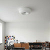 modern white glass round flush mount ceiling light