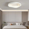 modern white iron acrylic ripple flush mount ceiling light