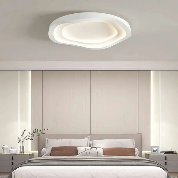 modern white iron acrylic ripple flush mount ceiling light