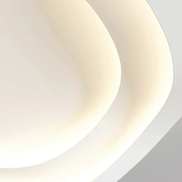 modern white iron acrylic ripple flush mount ceiling light