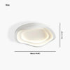 modern white iron acrylic ripple flush mount ceiling light