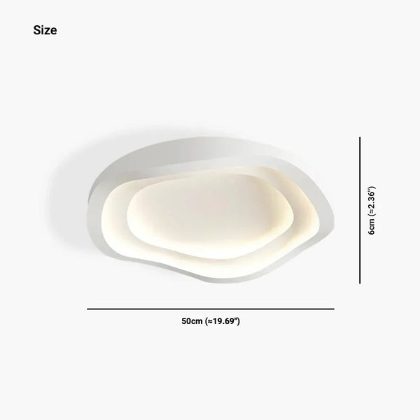 modern white iron acrylic ripple flush mount ceiling light