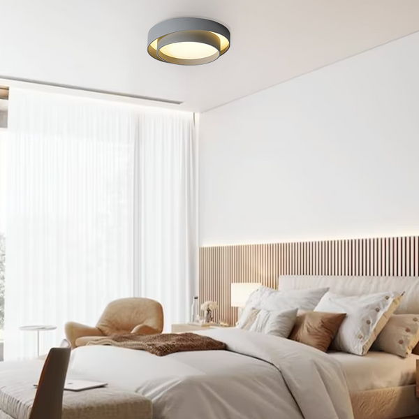 modern white iron disc flush mount ceiling light